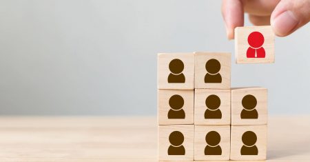 Human resource management and recruitment business concept
